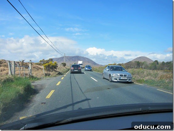 Ireland-drivng-on-the-wrong Driving on the left side of the road in rural Ireland, a true local experience