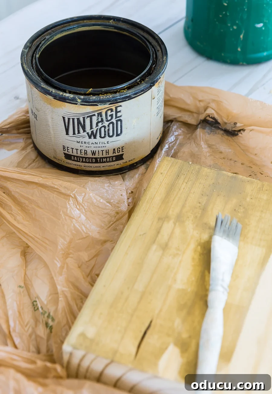 how to weather age wood