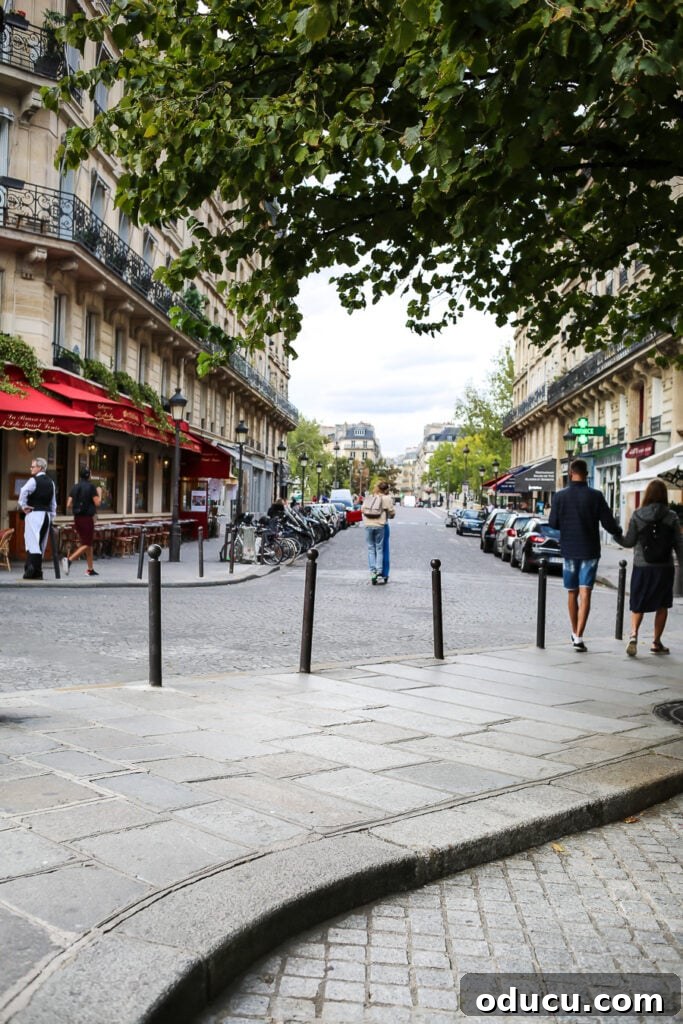 A quintessential Parisian cafe nestled in the charming Marais district, inviting passersby to savor a moment and enjoy the local atmosphere.