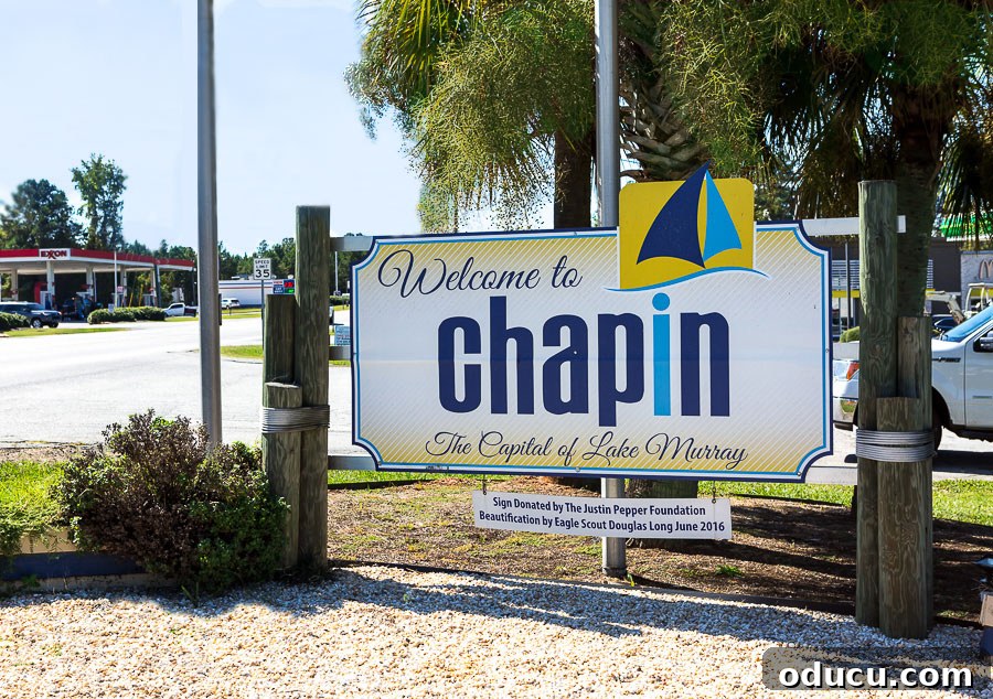 The Undeniable Magic of Living on Lake Murray in SC 4 Welcome to Chapin, SC: The welcoming sign of a growing community