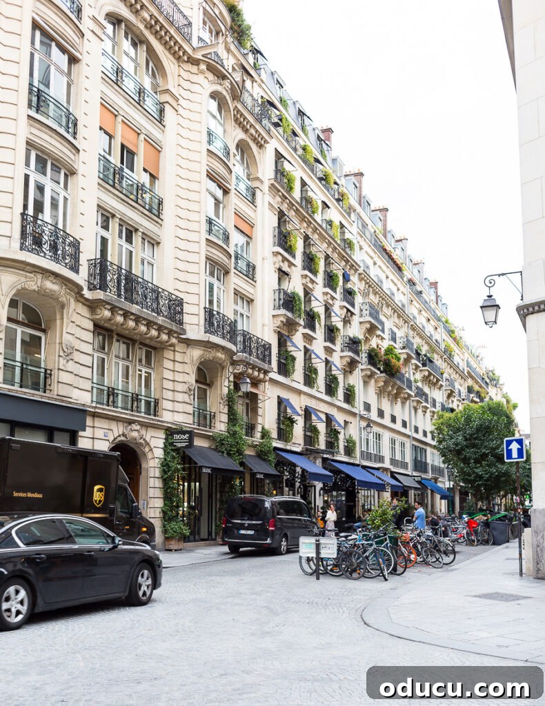 Ascending Paris's Masterpiece 20 A classic Parisian apartment building, showcasing the city's iconic architectural style with elegant balconies and windows.