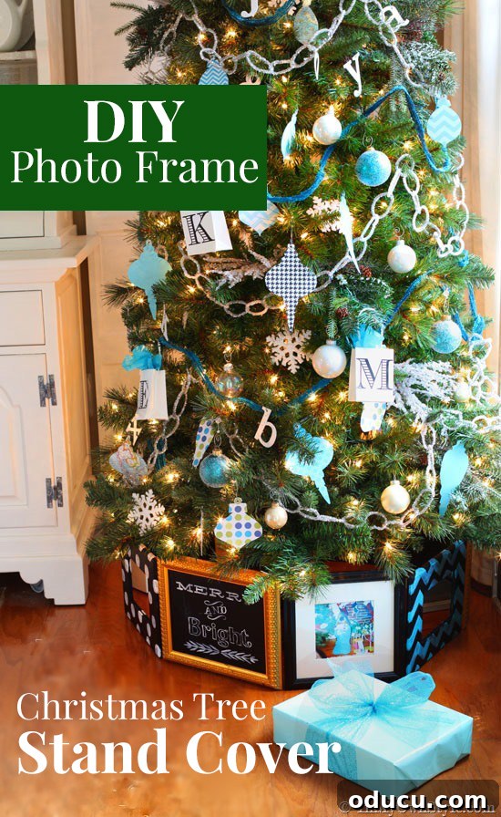 What's Your Go-To Christmas Tree Skirt or Collar 6 Christmas tree stand cover ideas diy made using photo frames