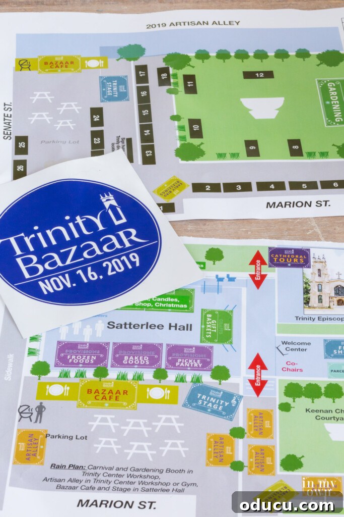 Decorating Magic for Just $23 2 Detailed map of The Trinity Bazaar showing different sections for an organized shopping experience.