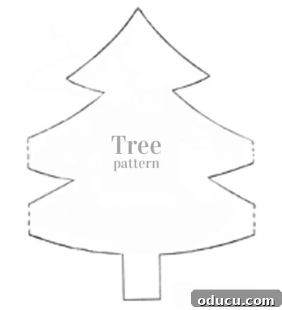 Craft Your Own Christmas Tree Paper Chain 8 Tree pattern to trace to make a paper chain Christmas tree