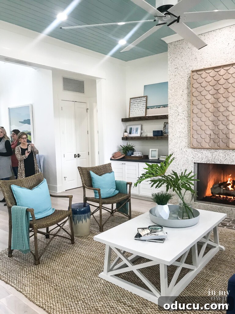 HGTV Dream Home 2020 Revealed 5 The inviting living room at the HGTV Dream Home 2020, featuring comfortable furnishings and a bright, airy coastal ambiance
