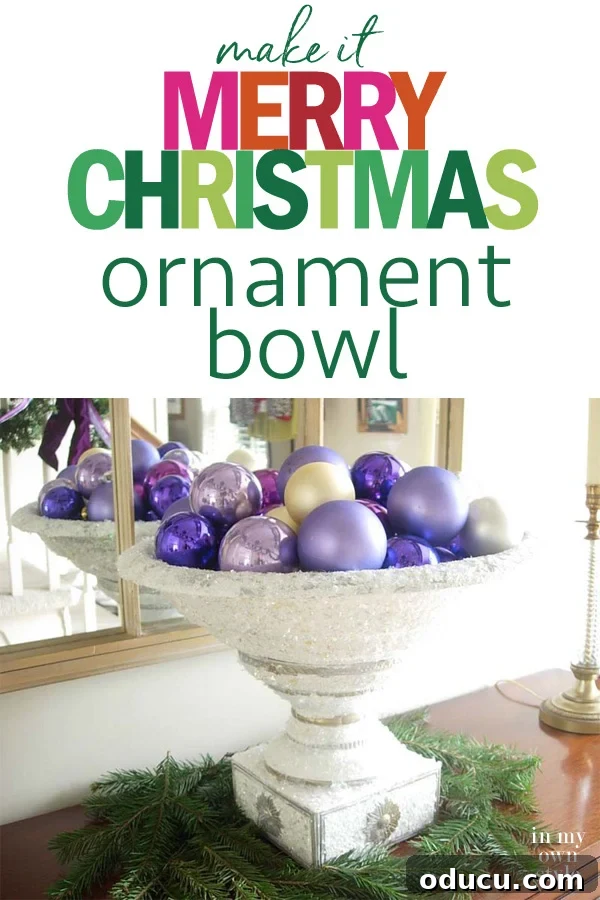 Step-by-step guide on how to make a festive Christmas ornament pedestal bowl