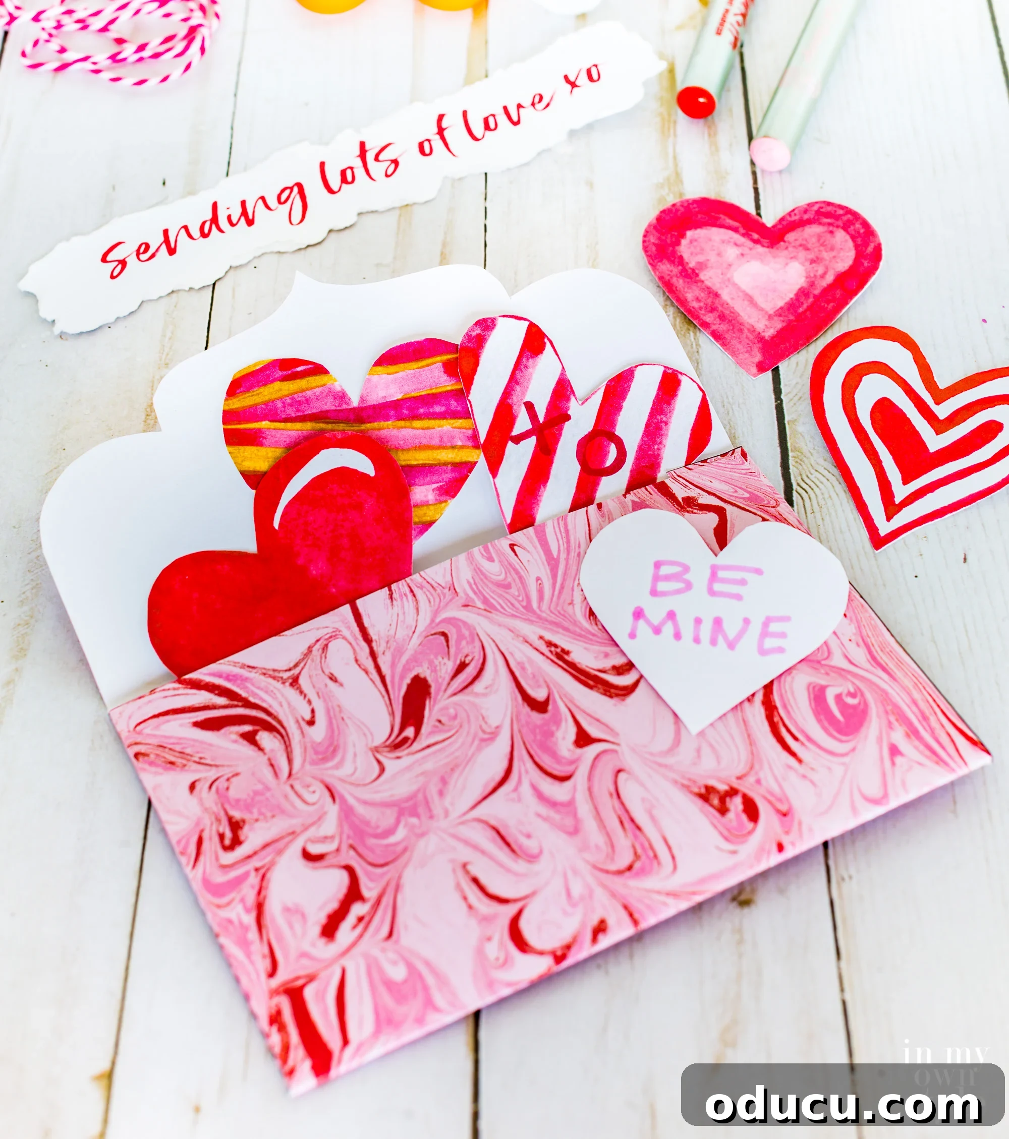 Free printable Valentine watercolor hearts to cut out and use in many different ways.