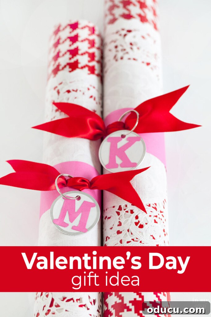 10 Heartfelt Valentine's Ideas for Everyone You Cherish 9 Creative Valentine's Day gift packaging idea using beautifully wrapped cardboard tubes instead of traditional gift boxes or bags.