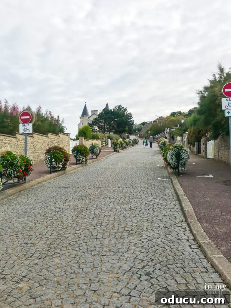 Seine Serenity A Viking River Cruise Through France 25 Cobblestone street along the Normandy beaches.