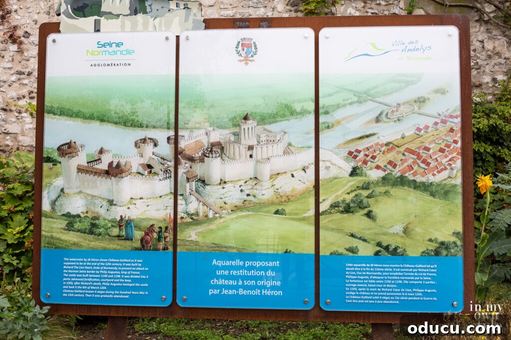 Seine Serenity A Viking River Cruise Through France 48 Map of the what the Chateau Gaillard once looked like.