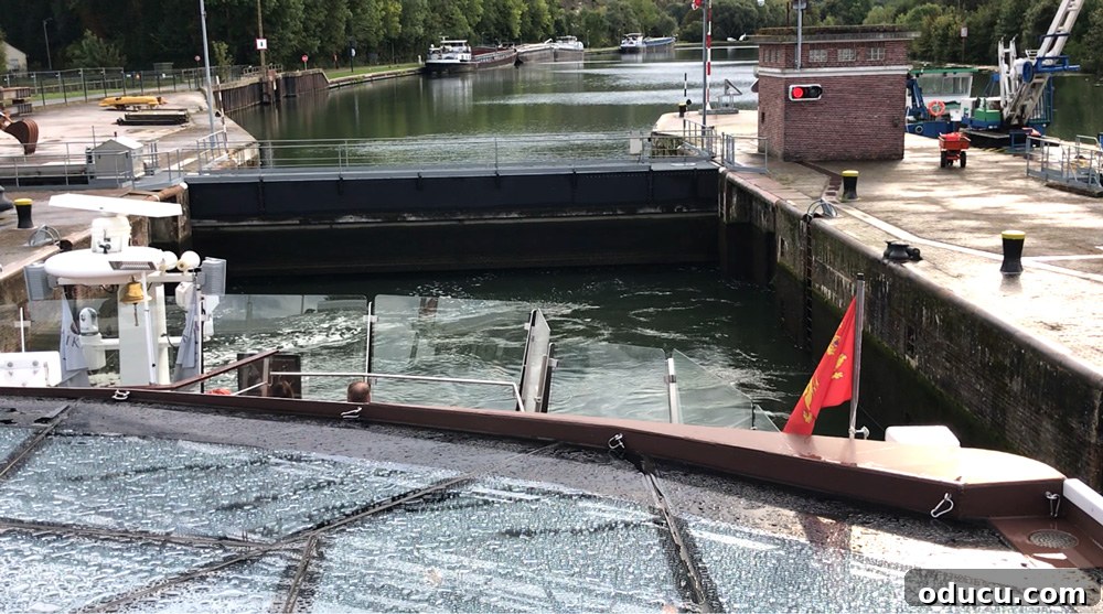 Seine Serenity A Viking River Cruise Through France 6 Going through a river lock