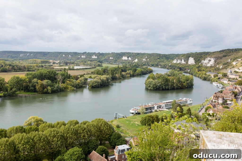 Seine Serenity A Viking River Cruise Through France 49 Looking down on the Seine in Les Andelys France ruins of the Chateau Gaillard