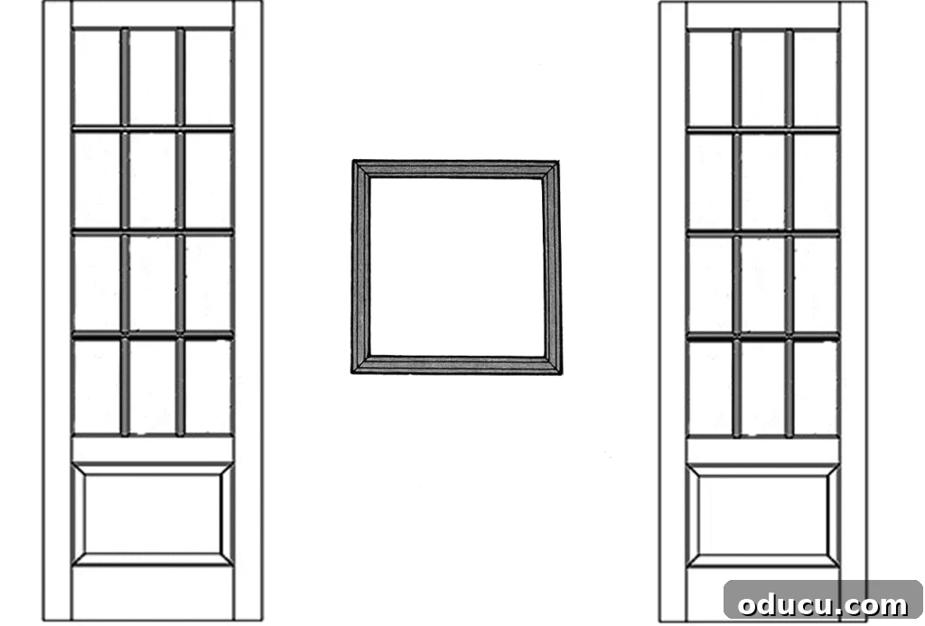 Curate Your Walls Like a Pro 15 A square mirror hung on a narrow vertical wall space, questioning if it's at eye level.
