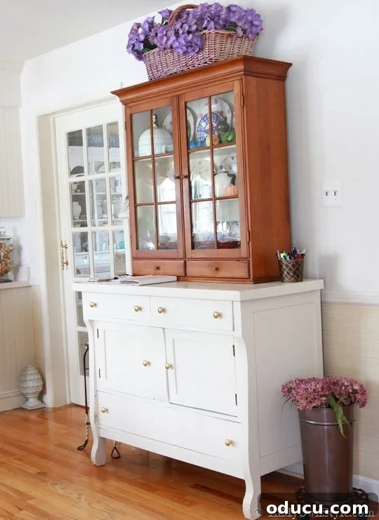 Awaken Your Home For Spring 9 Spring flowers on Furniture Makeover Ideas using two unrelated pieces of furniture and combine into one.