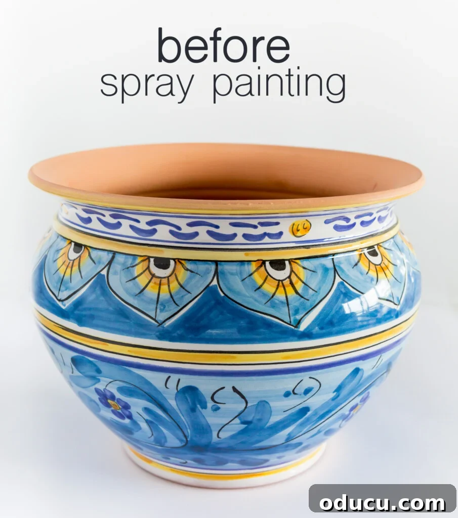 Transform Your Ceramics with Spray Paint 2 Can I Paint Glazed Ceramics like this planter.