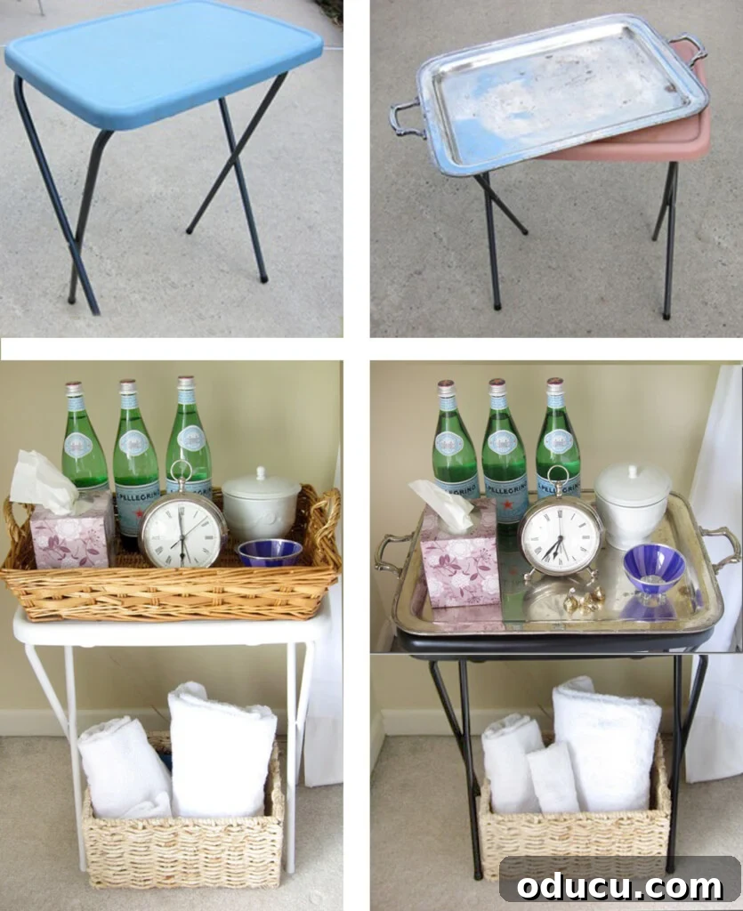 Tray Chic: Stylish Solutions for Every Corner 17 Make a bedside table using-trays