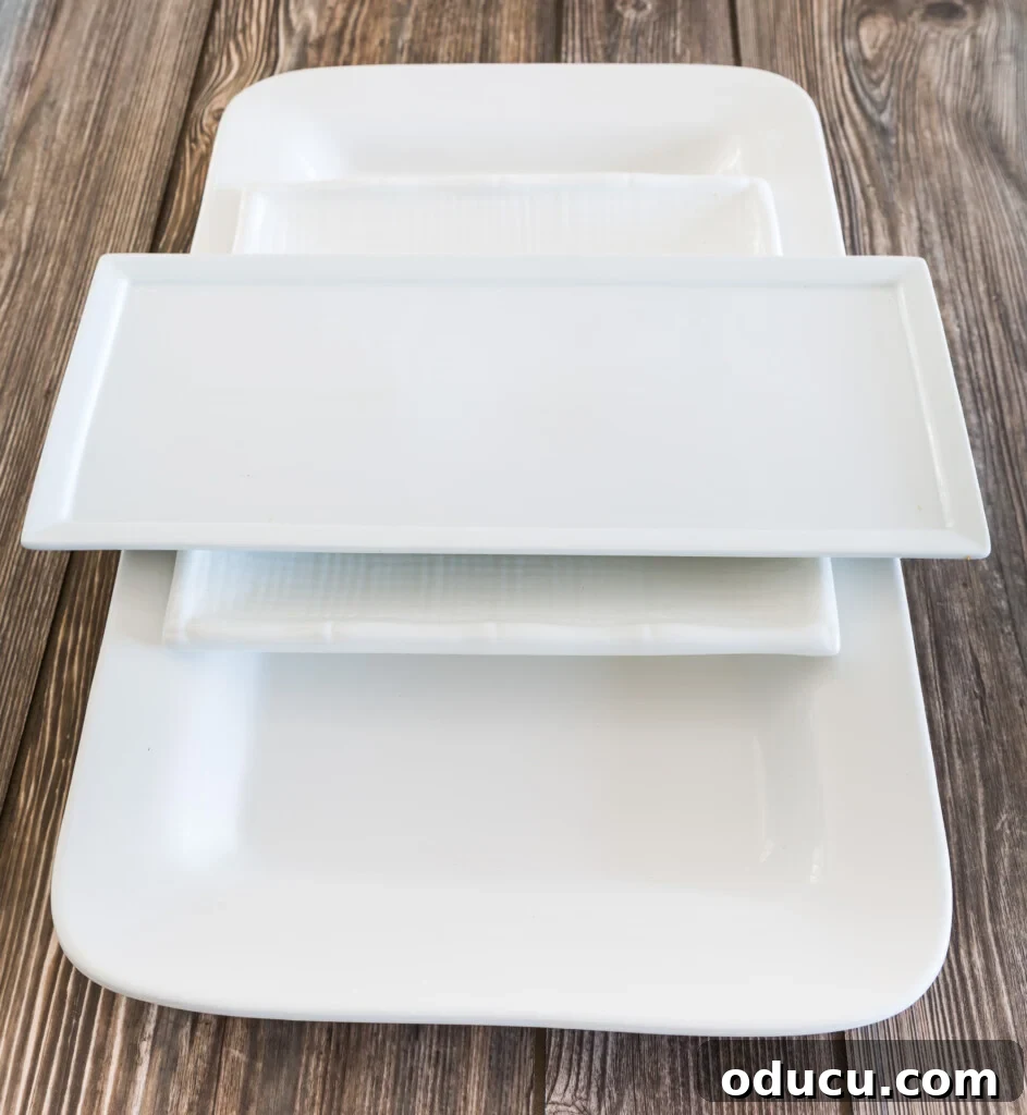 Tray Chic: Stylish Solutions for Every Corner 4 3 white ceramic trays for food can be used to decorate a home.