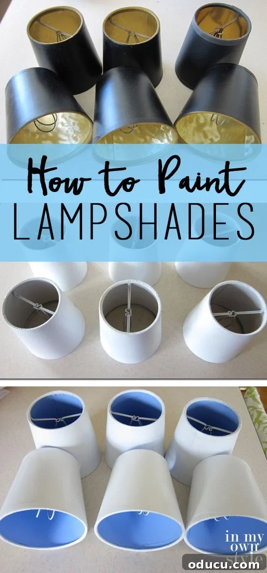 Revamp Your Lampshades 2 How to Paint Lampshades to brighten the lighting in your room.