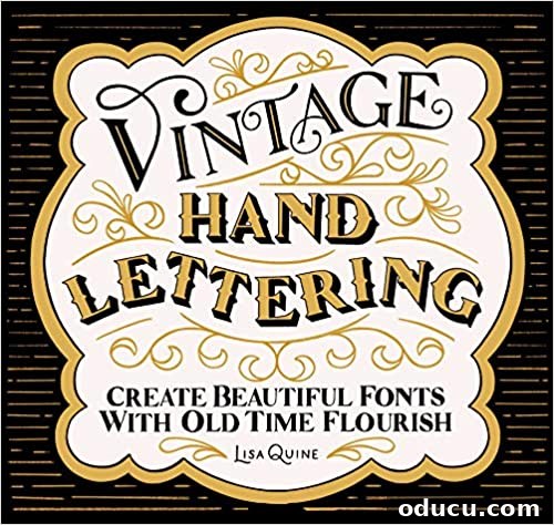 Spreading Smiles 3 Vintage Hand Lettering book on a patterned background