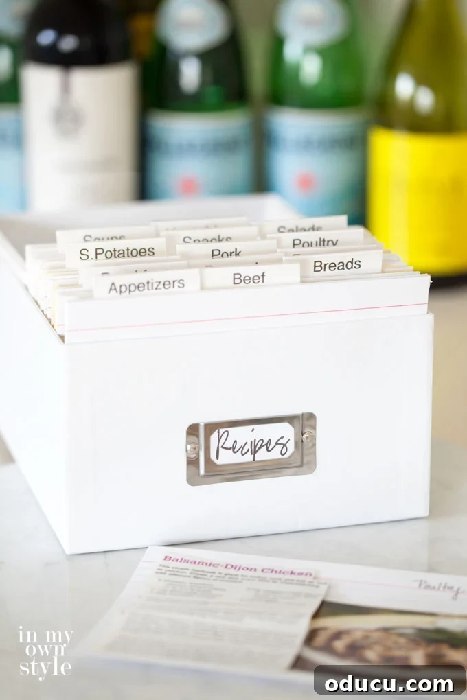 My Kitchen's Muse: Tools That Ignite Culinary Desire 2 white recipe box on counter