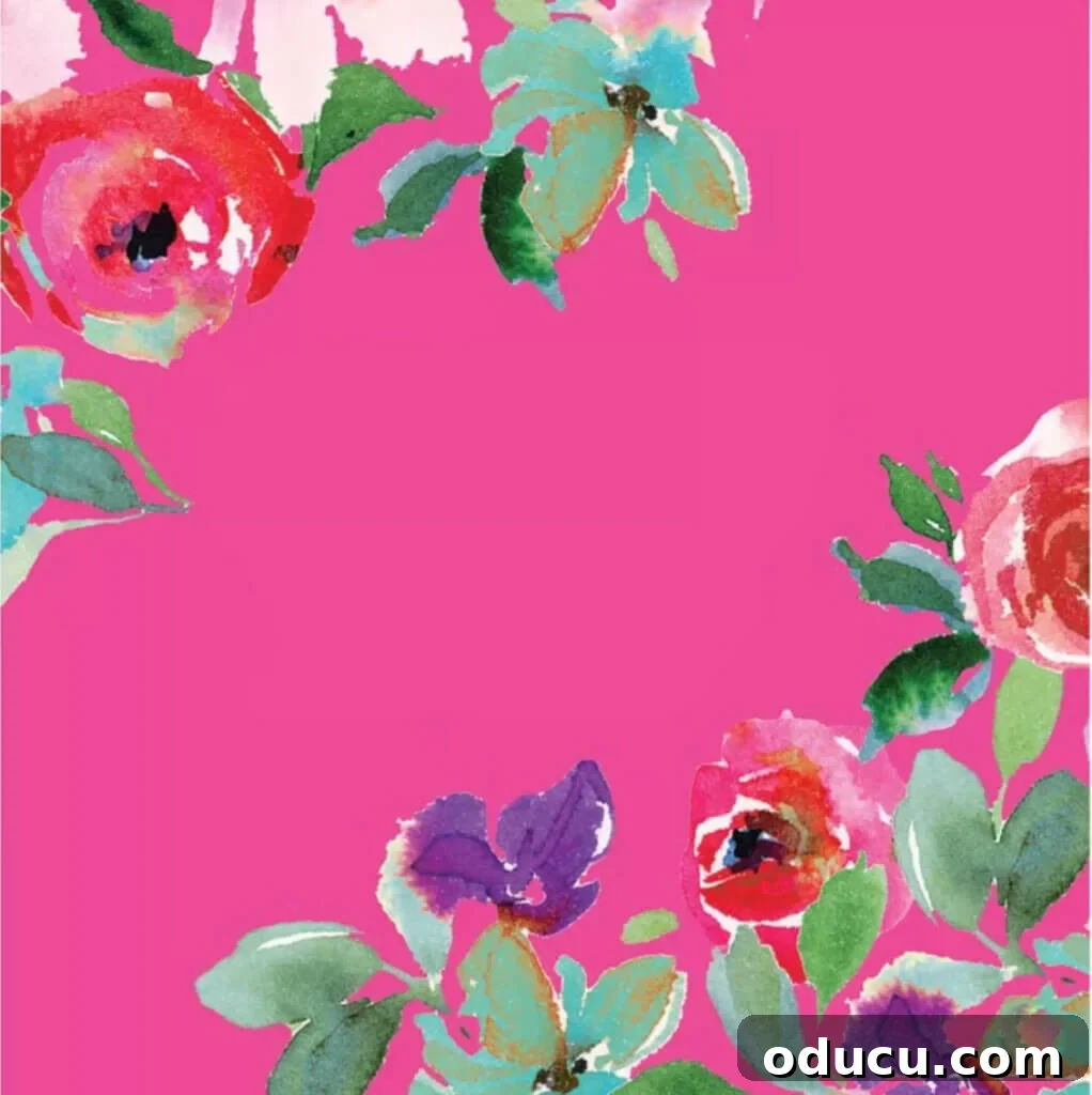 The Art of Decorating with Paper Napkins 3 A beautiful pink-background paper napkin adorned with multicolored floral patterns, sourced from Target.