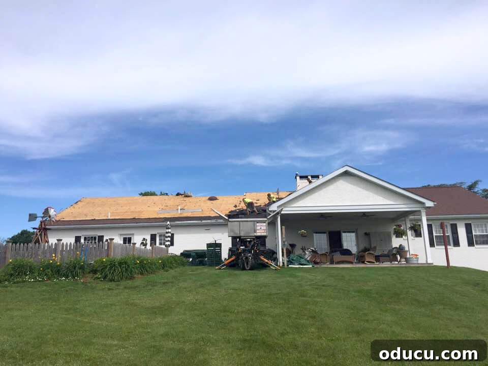 Ranch Renaissance: Modern Farmhouse Transformation 17 During-construction-new-roof installation