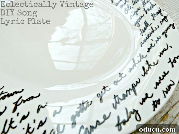Creative Kickoff for Your Gifting Season 8 diy music lyric plate