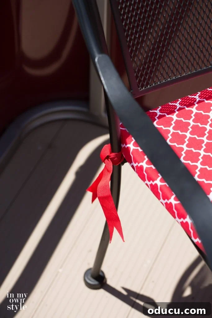 Upcycle Household Items for Breathtaking Decor 12 no sew seat cushion