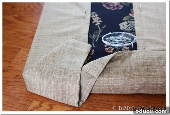 Upcycle Household Items for Breathtaking Decor 13 Using common household items to make a fabric cover for a cushion.