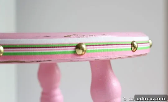 Upcycle Household Items for Breathtaking Decor 19 How to repupose household items like thumbtacks when making over a piece of furniture.