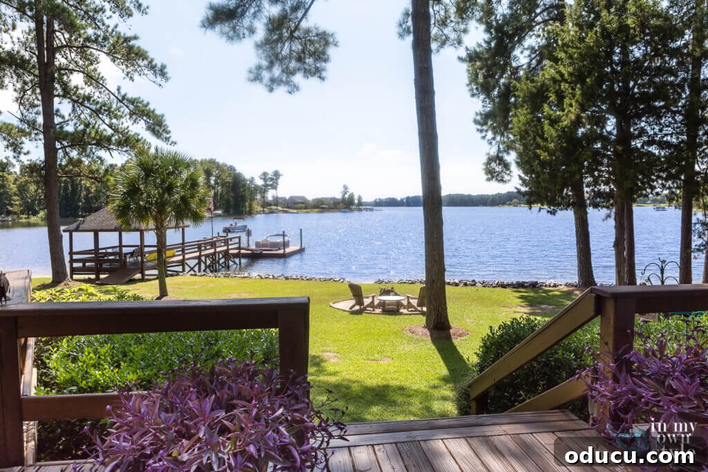 Autumn's Embrace: Natural Decor for Your Living Space 2 Lake view from house.