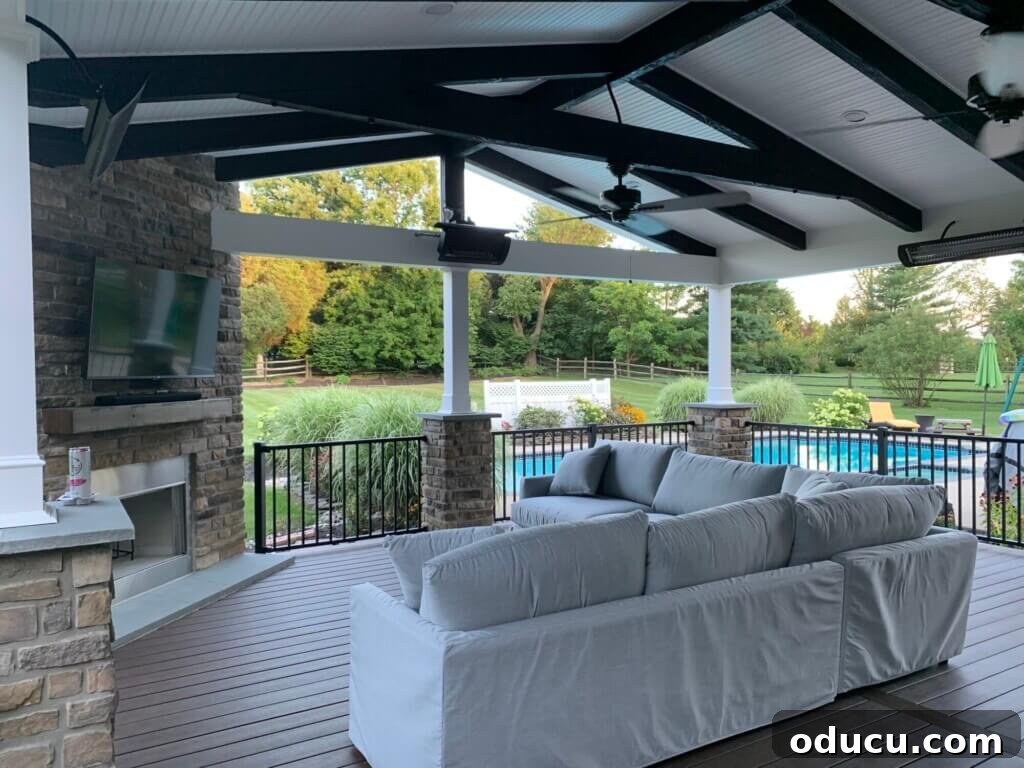Adding On to My Old Place 8 Outdoor fireplace and covered porch