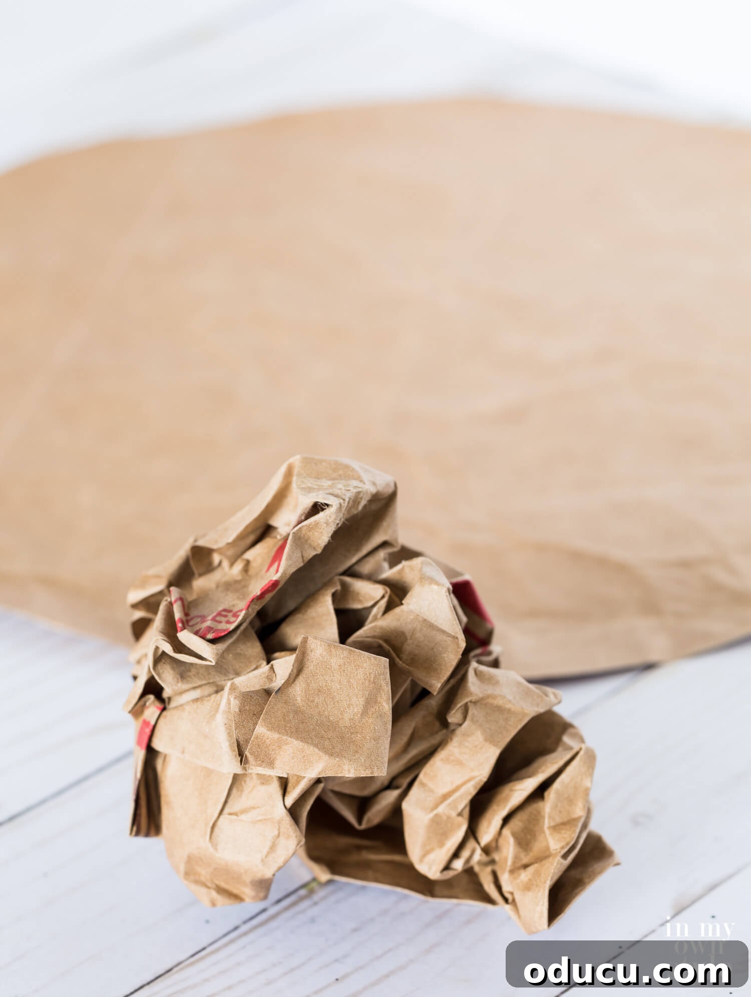 Thanksgiving Table Crafts: Free Placemats and Napkin Rings 9 Crumpled up brown paper bag