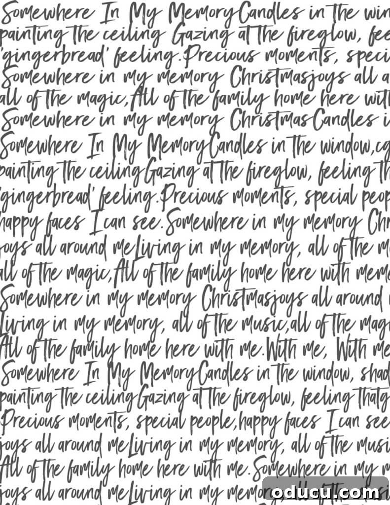 El Yapımı Dekupaj Yılbaşı Süsleri 3 Somewhere in my memory lyrics from Home Alone. Free printable hand-script paper for Christmas crafts.