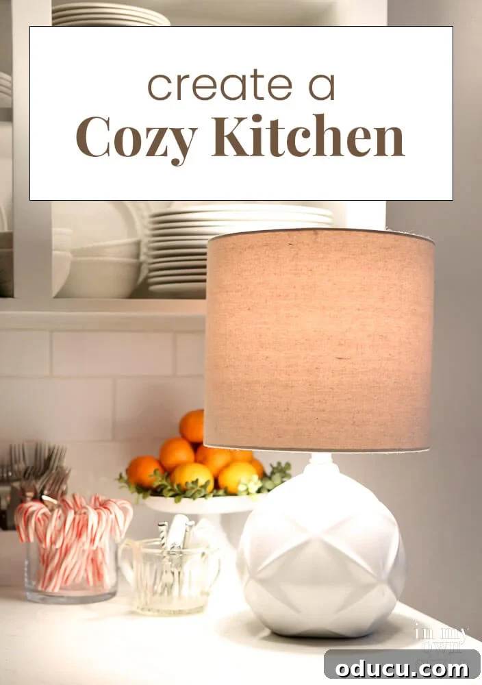 Create a cozy kitchen in minutes using this lighting idea.