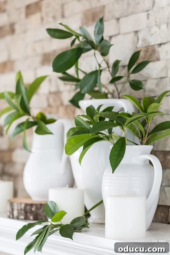 Cozy Winter Decor Beyond the Holidays 10 Winter decorating ideas using the color greenery in a charming display.