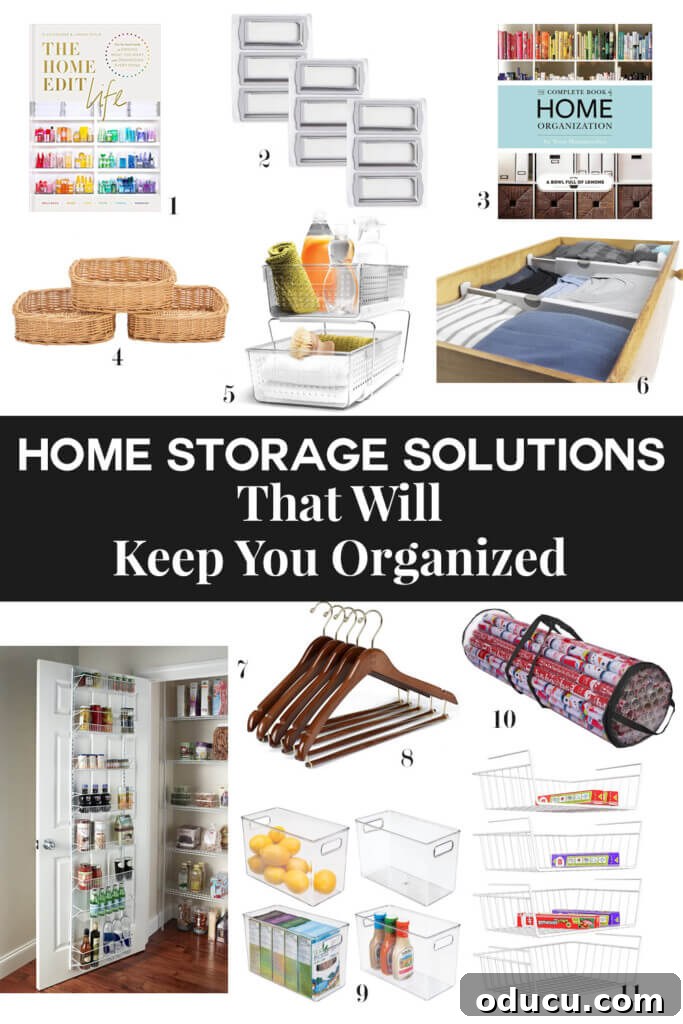 Brilliant DIY Strategies for a Perfectly Organized Home 15 Collection of home storage and organizing products for various needs.