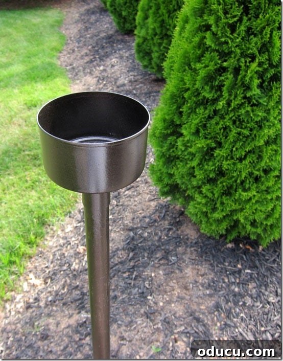 Spray-paint-tuna can lantern with-RustOleum Hammered Brown spray paint. Spray-paint-tuna can lantern with-RustOleum Hammered Brown spray paint
