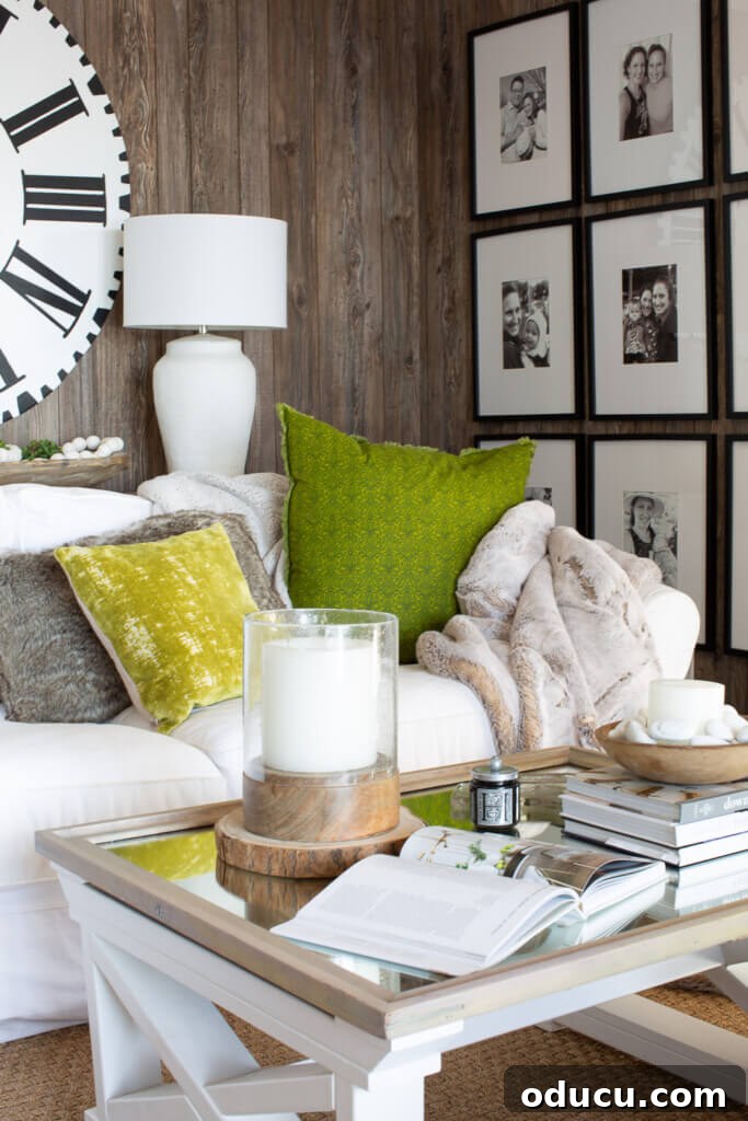 The Evolution of My Living Room Style 18 January decorating ideas for living rooms. Rustic and cozy corner.