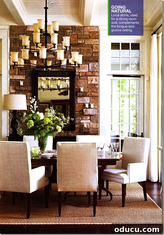 Uncover Your Personal Decorating Style 3 Bright dining room with white walls, natural wood table, and elegant chairs from House Beautiful Magazine