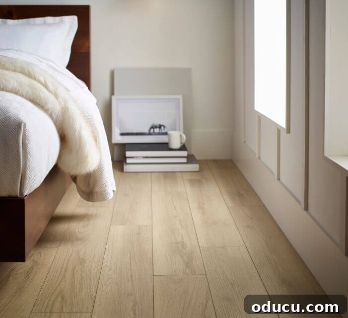 My Love Affair with Resilient Flooring Understanding Its Enduring Appeal 8 Wide natural planks. Shaw Luxury Vinyl Plank flooring in a bedroom.