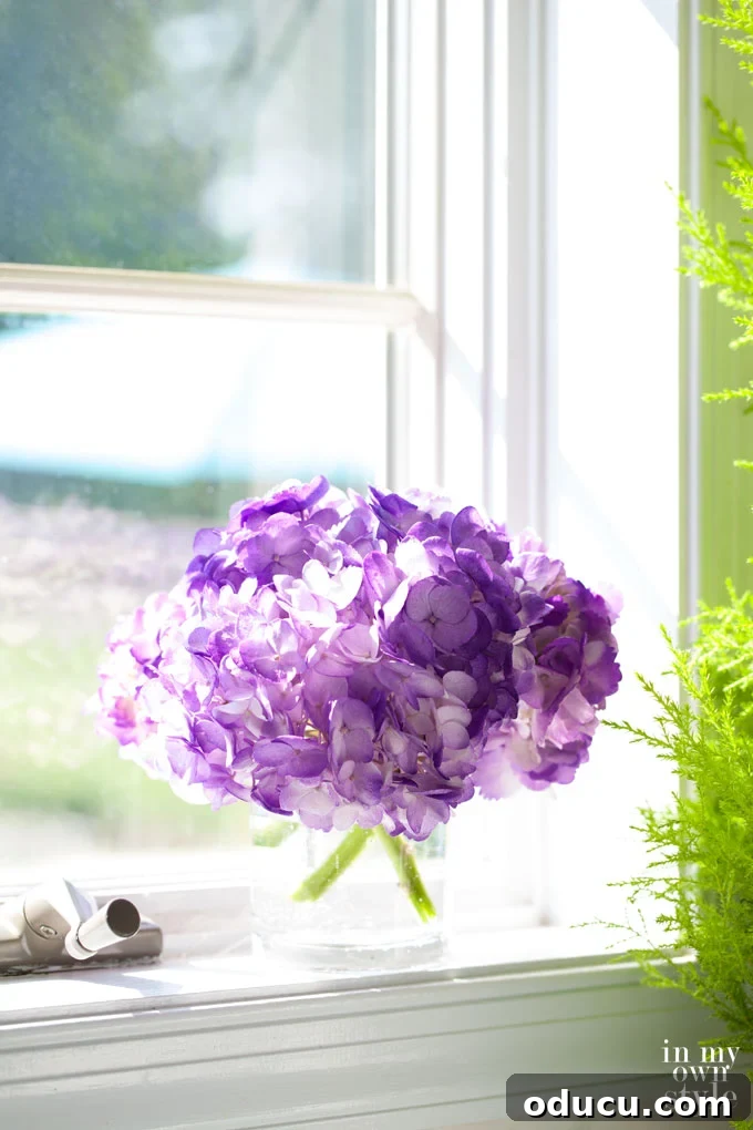 Instant Spring Flowers: No Blooms Required 4 How to paint hydrangeas for home decor