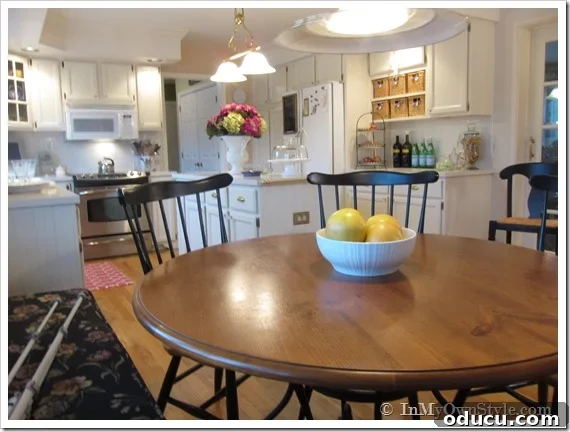 Crafting a Custom Round Wood Kitchen Tabletop 3 round kitchen table in kitchen