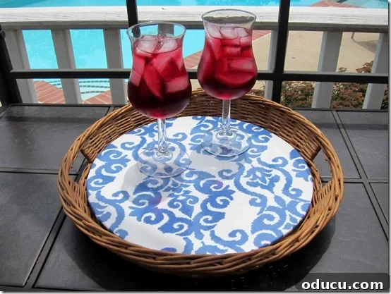 Crafting Versatile Serving Trays for Every Occasion 8 Round wicker tray with a fabric insert, demonstrating versatility in tray shapes.