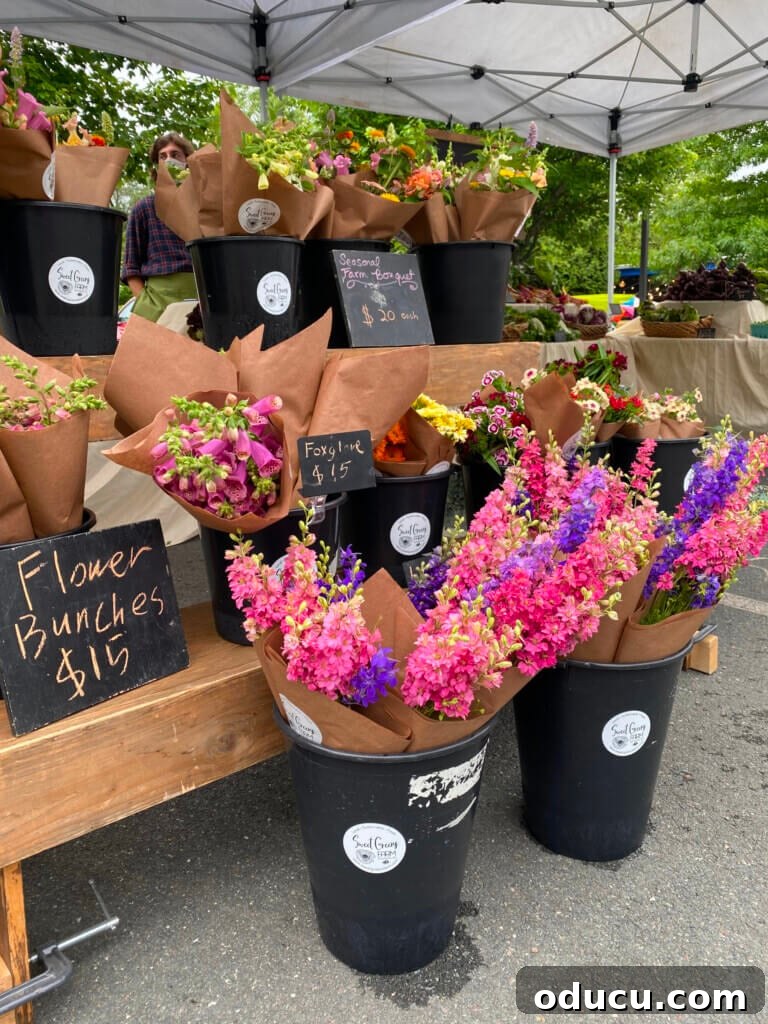 Fashion Forward 46 2 Vibrant fresh flowers displayed beautifully at the Charlottesville VA Farmers Market, showcasing local bounty and artisan craftsmanship.