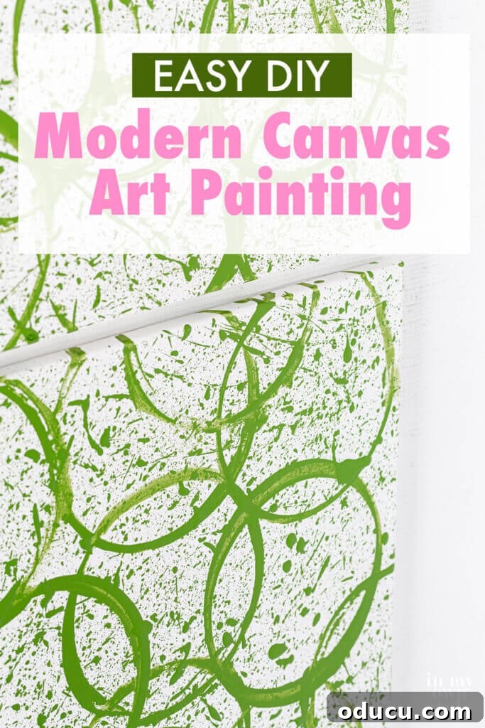 Handmade Modern Canvas Masterpiece 14 Connected Circles Easy DIY Modern Canvas art Painting Idea