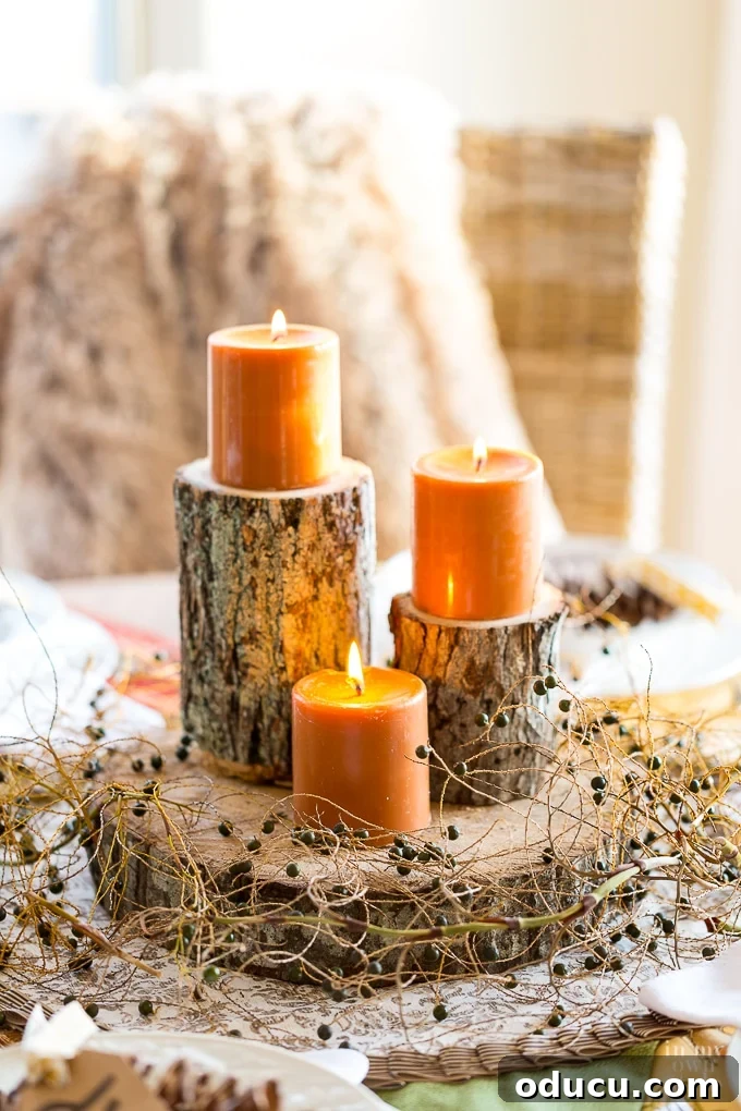 Thanksgiving table setting ideas for a round table