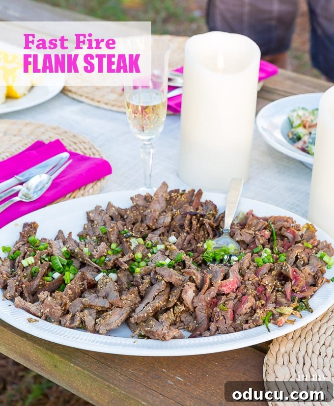 Reimagine Thanksgiving: 8 Unexpected Dinner Recipes 4 Non Traditional Thanksgiving Recipes that include fast fire flank steak .being served