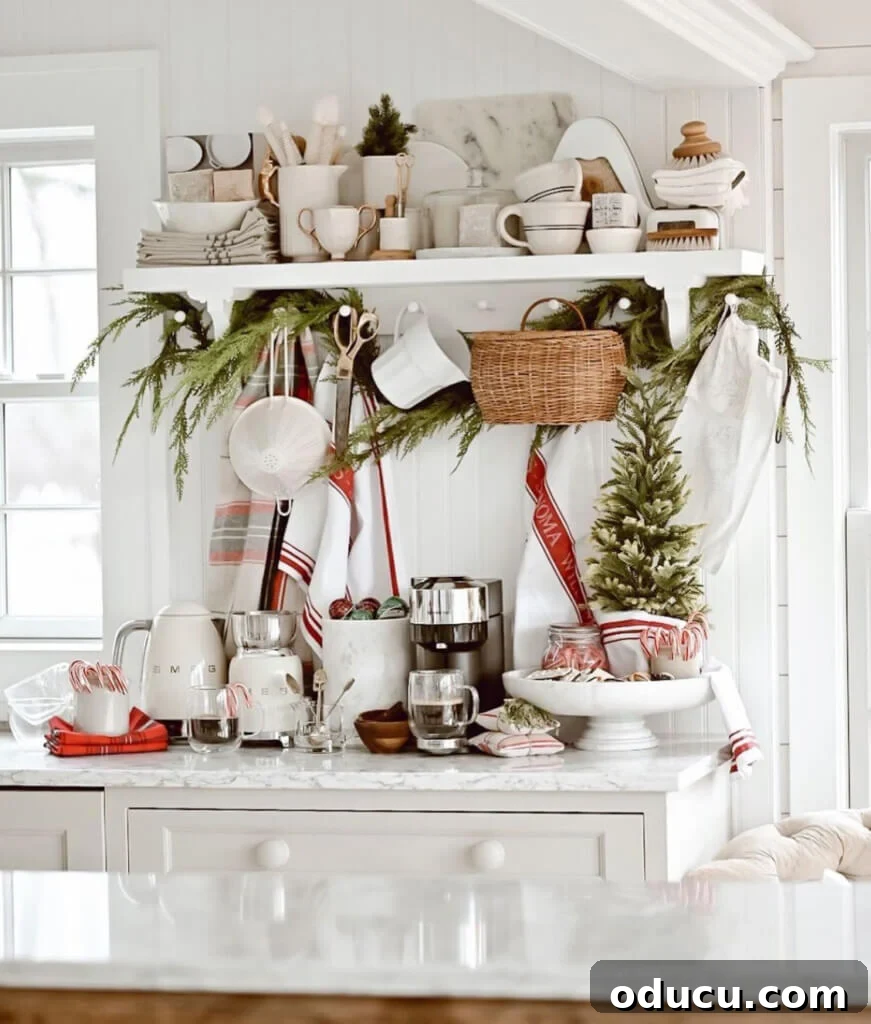 Style Finds 72 2 Liz Marie Galvan Christmas Decor in White Kitchen