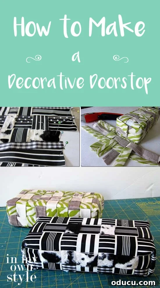 Craft Your Own Stylish Doorstop 3 How to make a Decorative Doorstop with Fabric and Ribbons